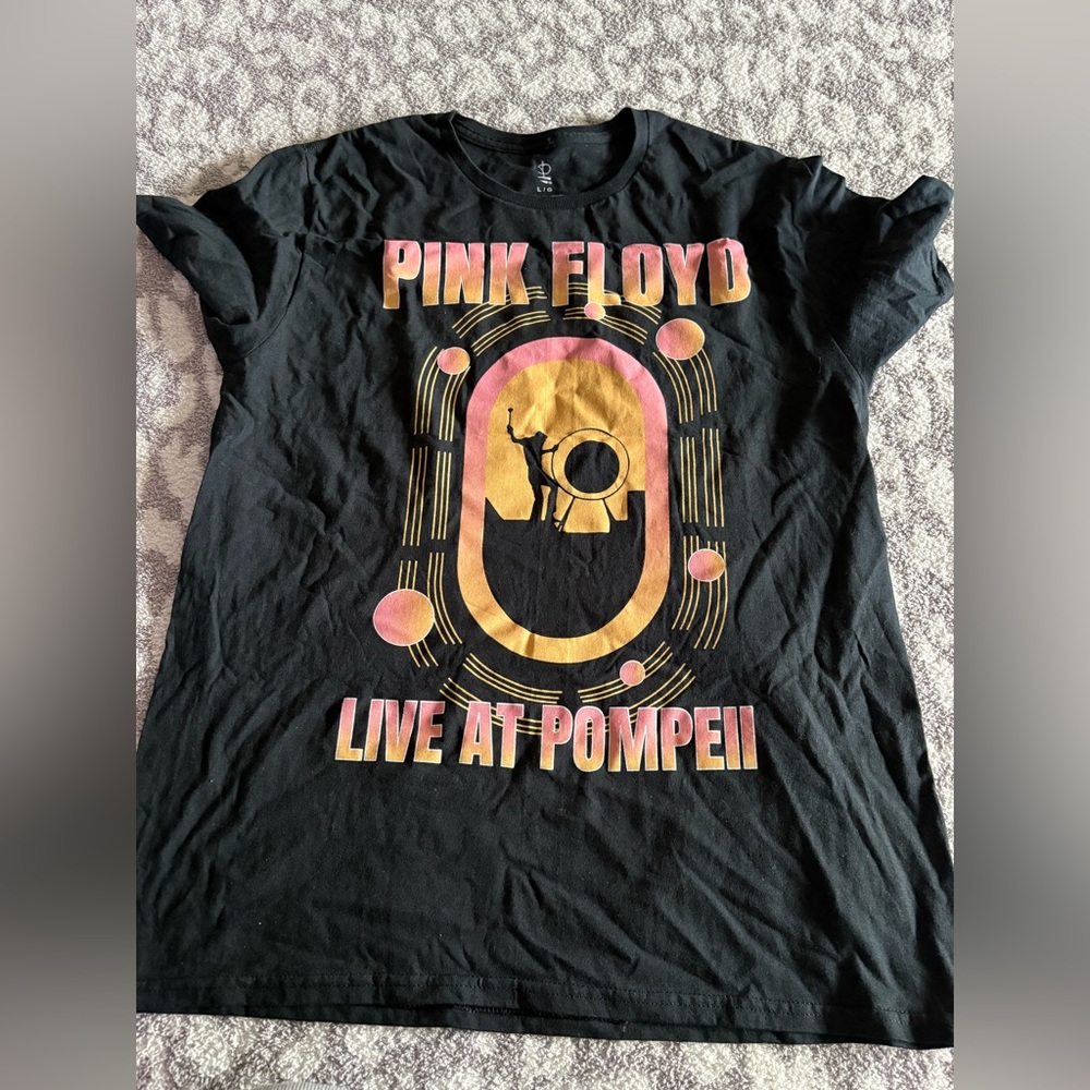 pink floyd live at pompeii graphic tshirt